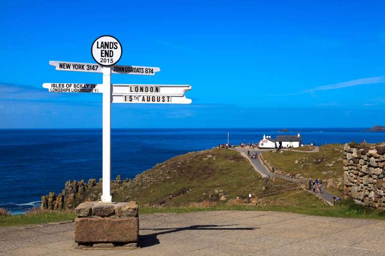 View of Land's End sign