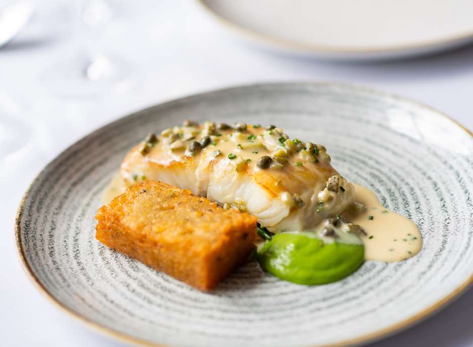 Fish dish at The Royal Duchy Hotel